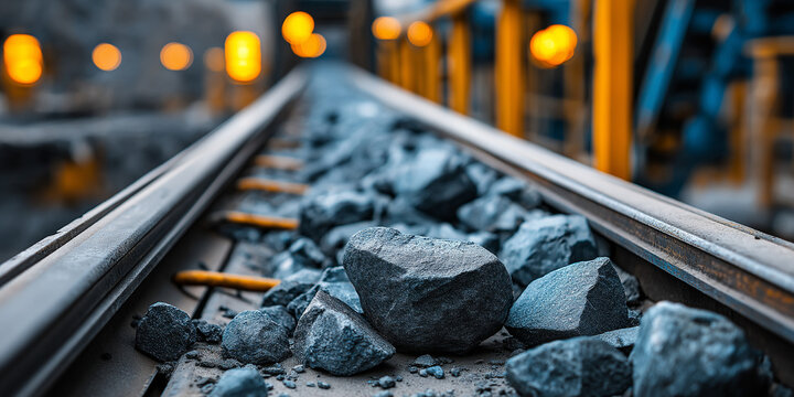 Mining rare earth metals supply industrial site photography urban environment ground level resource extraction