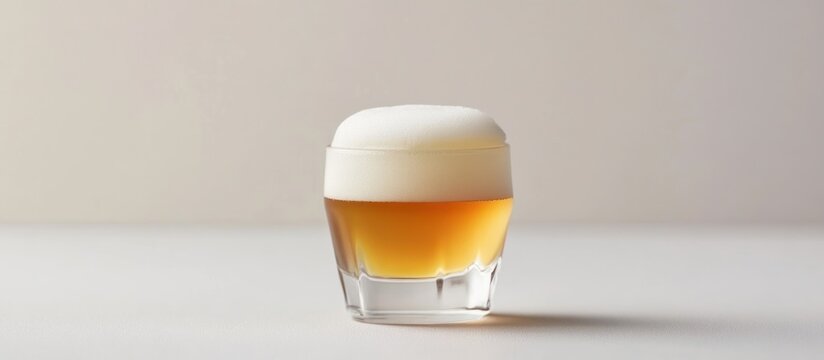 Refreshing Beer with Frothy Head in Glass