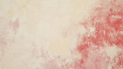 Weathered red and creamy white paint texture background