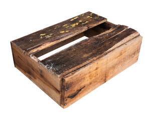old wooden box isolated