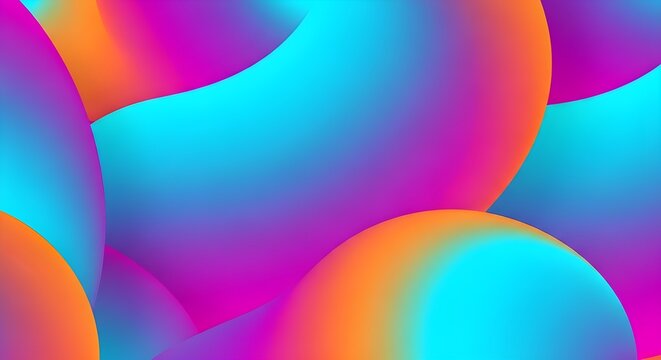 Colorful abstract vector background design with a bright rainbow wave pattern, a digital art illustration backdrop with blue and green curve shapes