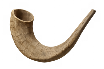 Shofar, ancient ram's horn instrument, symbolizing jewish tradition, spirituality, and rosh hashanah holiday celebration