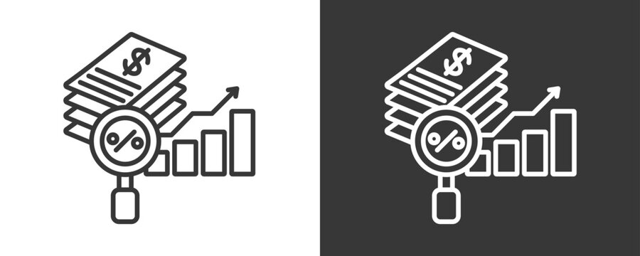 Taxation Icon Set Vector Collection Isolated In Black And White