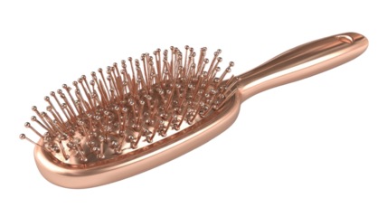  Natural wooden hairbrush with soft bristles for daily grooming and scalp care isolated on white background
