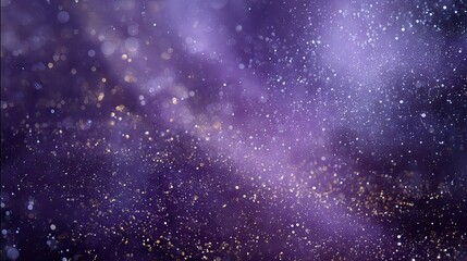 Beautiful Abstract Purple Background With Shimmering Dust Particles And Magical Bokeh Effect For Creative Design Projects