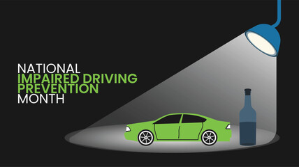 National Impaired Driving Prevention Month Safety Illustration design templet