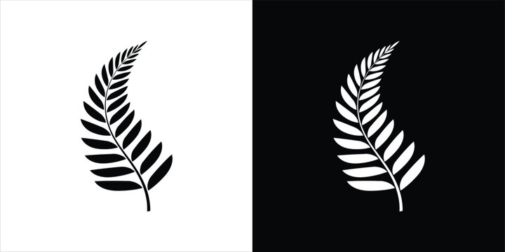 Elegant Frond Artwork  Botanical Detail in Contrasting Shades