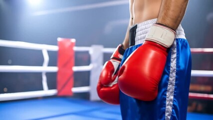 Boxer at Ring Edge. - Powered by Adobe