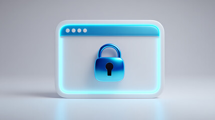 Secure your digital world with this modern blue padlock icon, a symbol of data privacy and robust online protection for your peace of mind today!