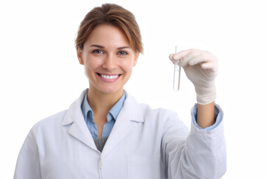 Lady scientist looking at ampoule with with laboratory, medication, natural, aromatherapy, ampoule, immunisation, aromatic