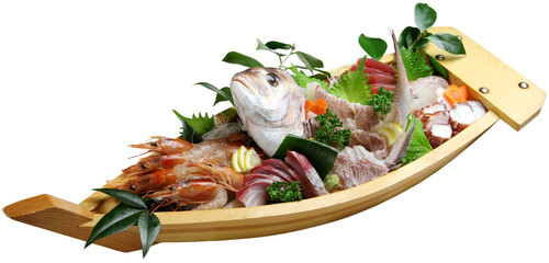 海鮮の舟盛り