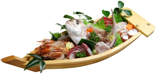 海鮮の舟盛り