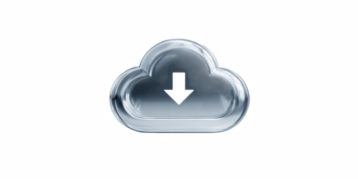 Blue glass cloud icon - 3d cloud icon isolated on white. 3d rendering pictogram, cloud, weather, icon, mail, upload, symbol