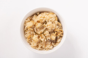 帆立と昆布の炊き込みごはん