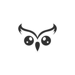The owl vector logo illustration.