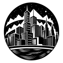 city skyline vector