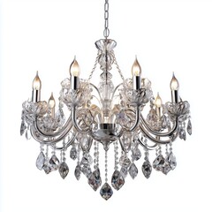 Elegant Crystal Chandelier on White Background