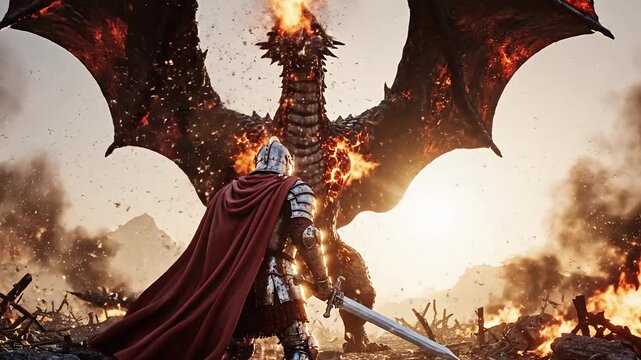 The Ember Wyrm's Challenge: A Knight's Final Stand
