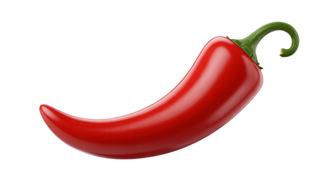 Vibrant red chili pepper adds a fiery kick to culinary designs