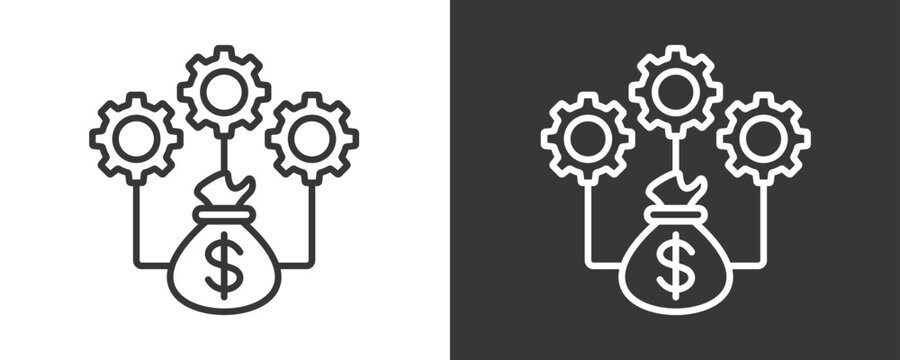 Cost Icon Set Vector Collection Isolated In Black And White