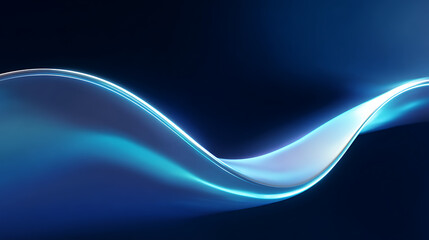 Modern abstract wave design with glowing edges creating a striking visual impact, perfect for technology, science, or futuristic themed projects and presentations