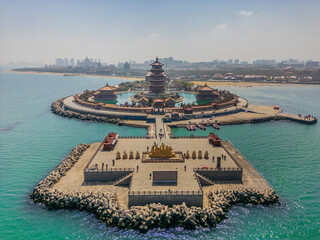 The eight immortals crossing in Shandong Yantai Penglai city east beach road no 8