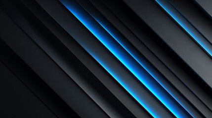 Obraz premium Dynamic black and blue abstract 3D background with vibrant modern design and futuristic glowing lines, perfect for digital concepts.