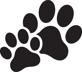 Dog or cat paw print flat icon