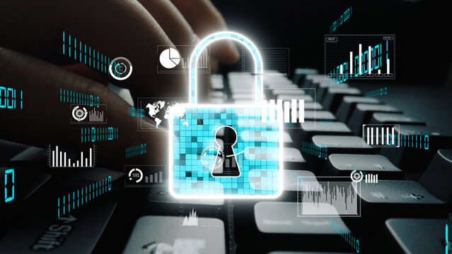 Conceptual image illustrating digital security featuring a padlock overlay on a keyboard, highlighting the importance of data protection and cyber security in technology. Xenic