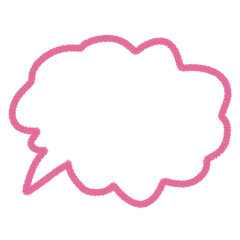 pink speech bubble
