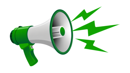Announce loudly, share news, make impact with this megaphone