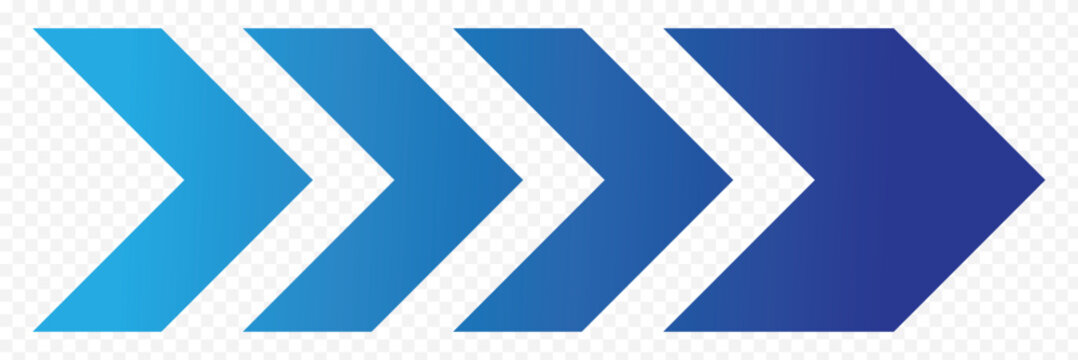 Abstract blue road moving dynamic symbols. Road lines arrow zigzag chevron speeds flat style. pointer, speed direction, road caution, military, navigation sign isolated on white background. EPS 10.