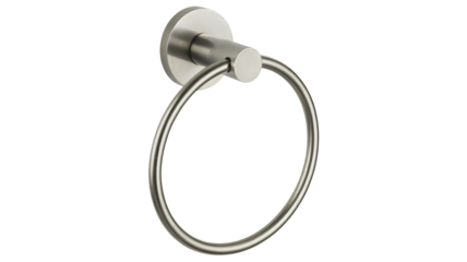 Modern brushed nickel towel ring for stylish bathroom decor