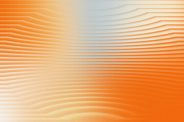 Illustration of abstract orange and white gradient background with horizontal lines pattern