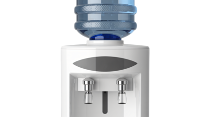 Modern water cooler with fresh clean water for office