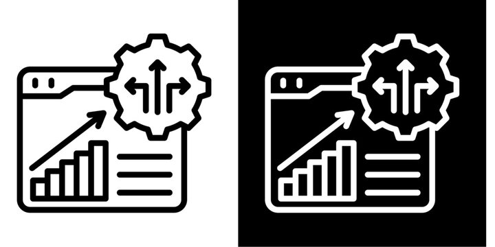 Decision Making  Icon Set White Style Collection
