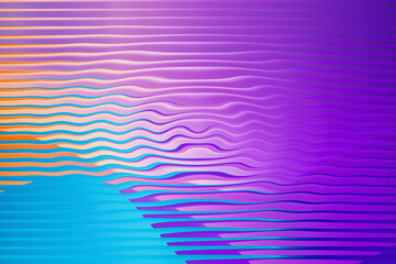 Illustration of vibrant purple and blue gradient background with wavy lines and ripple effect
