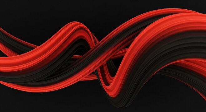 Dynamic Abstract Background With Smooth Flowing and red  Colors