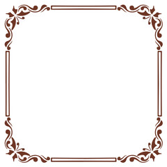 Oval black and white frame. Copy space. Vector clip art.