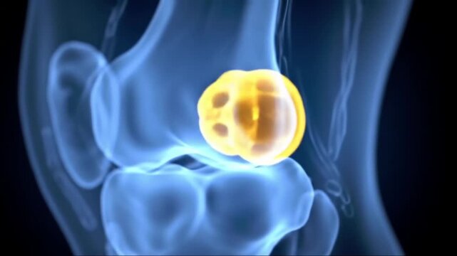 Knee Joint Anatomy Animation Bone Structure Cartilage and Synovial Fluid Visualization