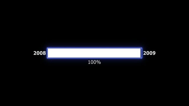 New year 2008 to 2009 loading concept. Year change concept.New Year with stunning visuals that capture the magic and excitement of new beginnings