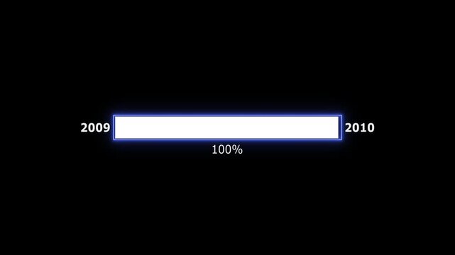 New year 2009 to 2010 loading concept. Year change concept.New Year with stunning visuals that capture the magic and excitement of new beginnings