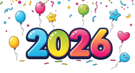 New year 2026 festive celebration graphic