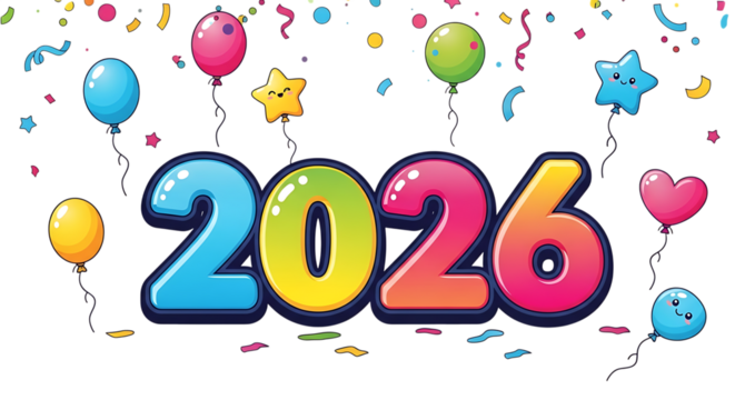 New year 2026 festive celebration graphic