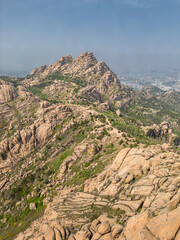 Scenery of Qingdao, China, the sea and rocks of Laoshan