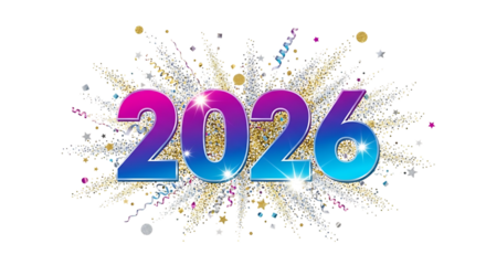 New year 2026 celebration sparkling design