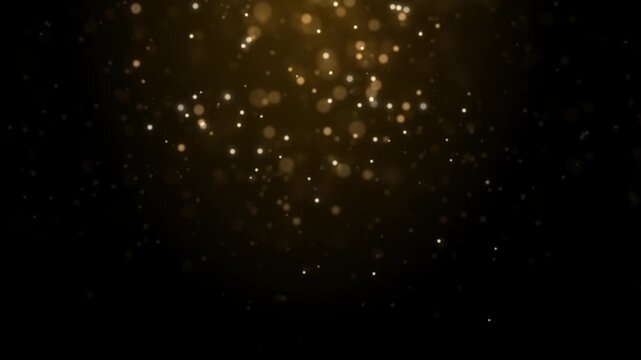 Abstract shiny gold particle celebration