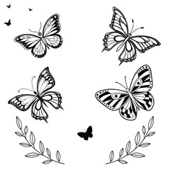 Modern and minimalist butterfly logo