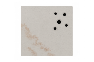 Playing game of chance with abstract minimalist dice showing number five spot, luck and probability