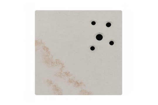 Playing game of chance with abstract minimalist dice showing number five spot, luck and probability